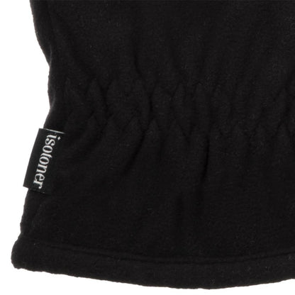 mens recycled stretch microsuede gloves detail shot in black