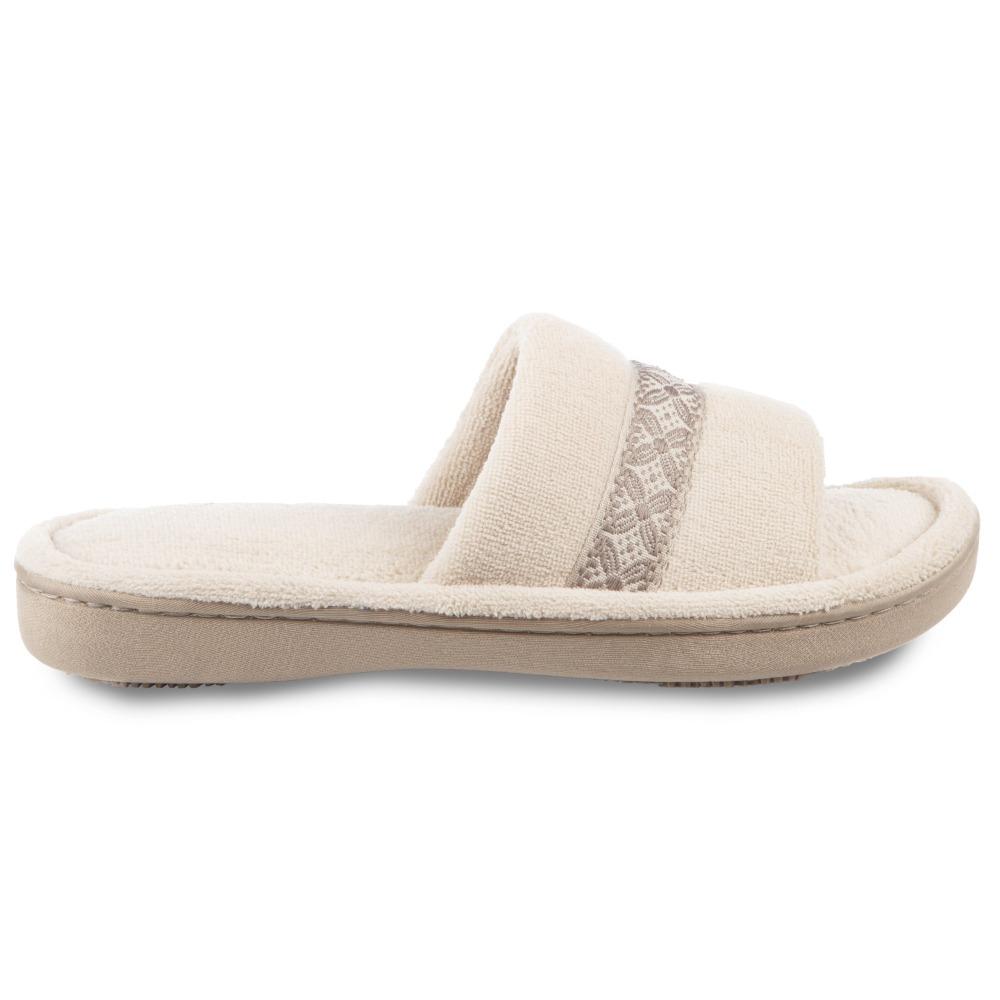 Women's Microterry Jenna Slide Slippers in Sandtrap Off-White Profile
