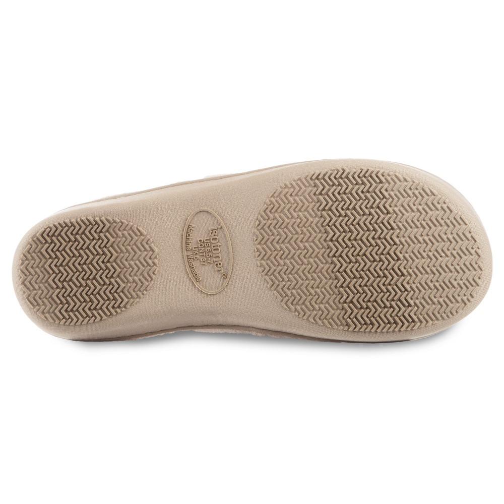 Women's Microterry Jenna Slide Slippers in Sandtrap Off-White Bottom Sole Tread