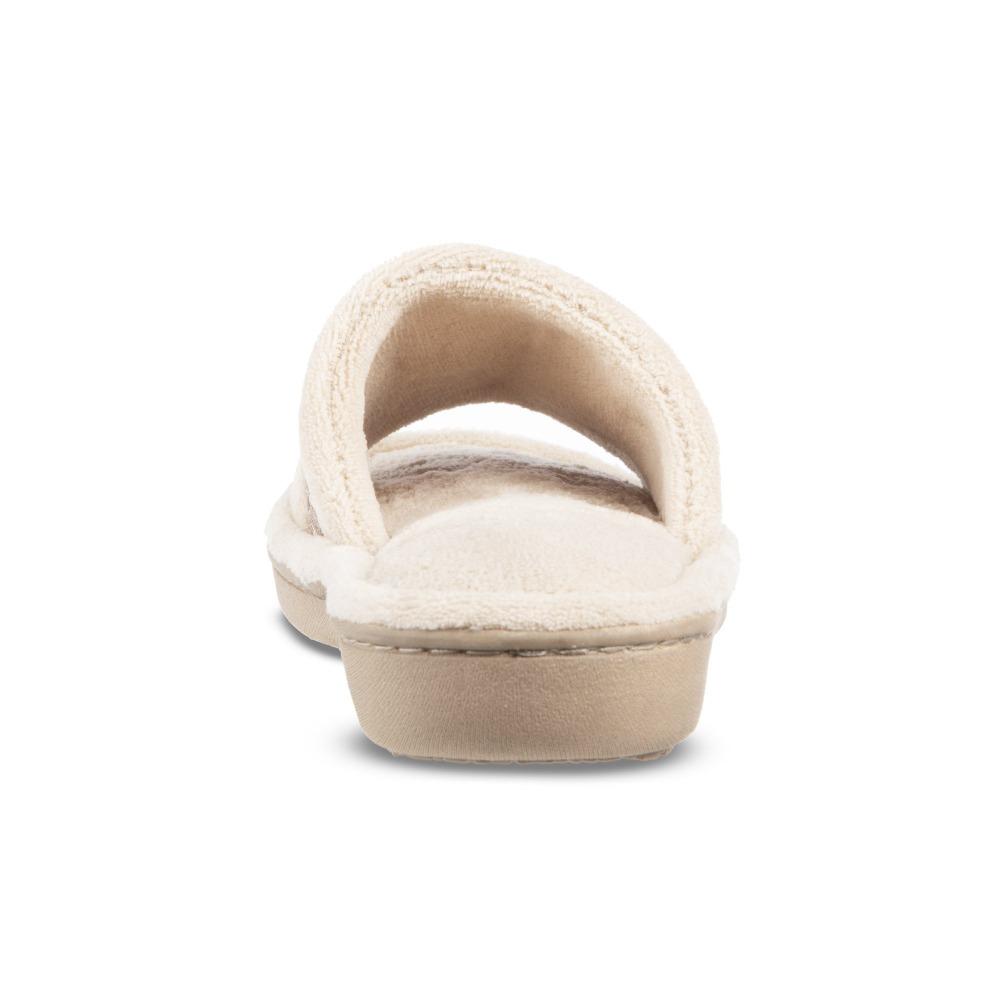 Women's Microterry Jenna Slide Slippers in Sandtrap Off-White Back Heel