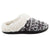 Women's Sweater Knit Amanda Hoodback Slippers in Heather with Purple Profile