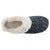 Women's Sweater Knit Amanda Hoodback Slippers in Navy Blue with green Inside Top View