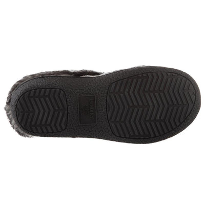 Women's Knit Tessa Hoodback Slippers in Stormy Grey Bottom Sole Tread