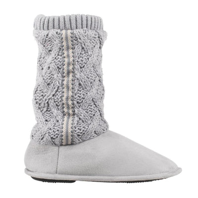 Women's Tessa Knit Tall Bootie Slippers Stormy Grey Profile