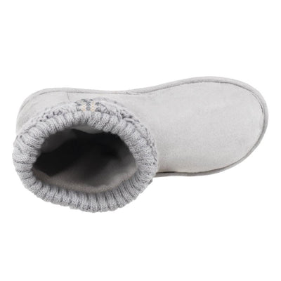 Women's Tessa Knit Tall Bootie Slippers Stormy Grey Inside Top View
