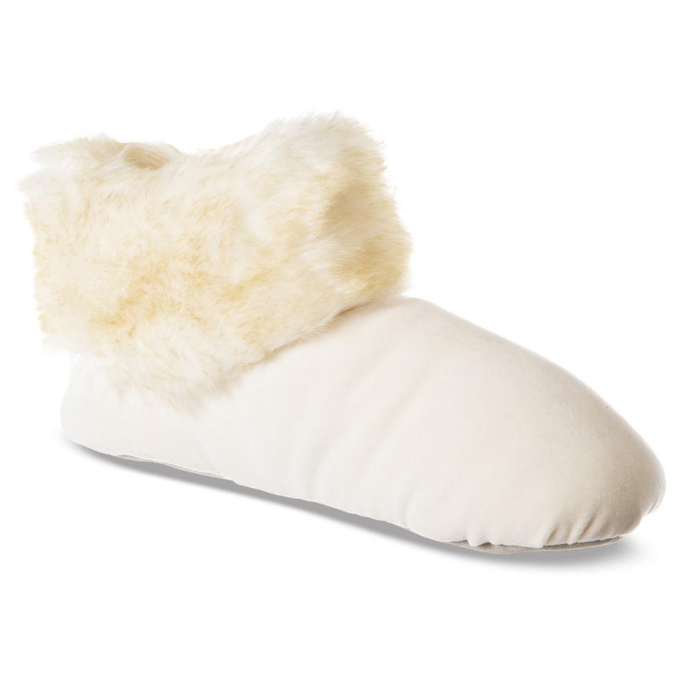 Women's Stretch Velour Sabrine Bootie Slippers in Ewe Right Angled View