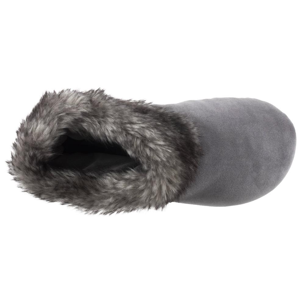 Women's Stretch Velour Sabrine Bootie Slippers in Mineral Inside Top View