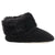 Women's Sabrine Stretch Velour Bootie Slippers Black Profile