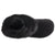 Women's Stretch Velour Sabrine Bootie Slippers in Black Inside Top View