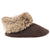 Women's Sabrine Stretch Velour Bootie Slippers Dark Chocolate Profile