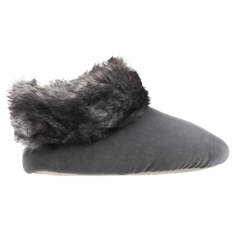 Women's Stretch Velour Sabrine Bootie Slippers in Mineral Profile