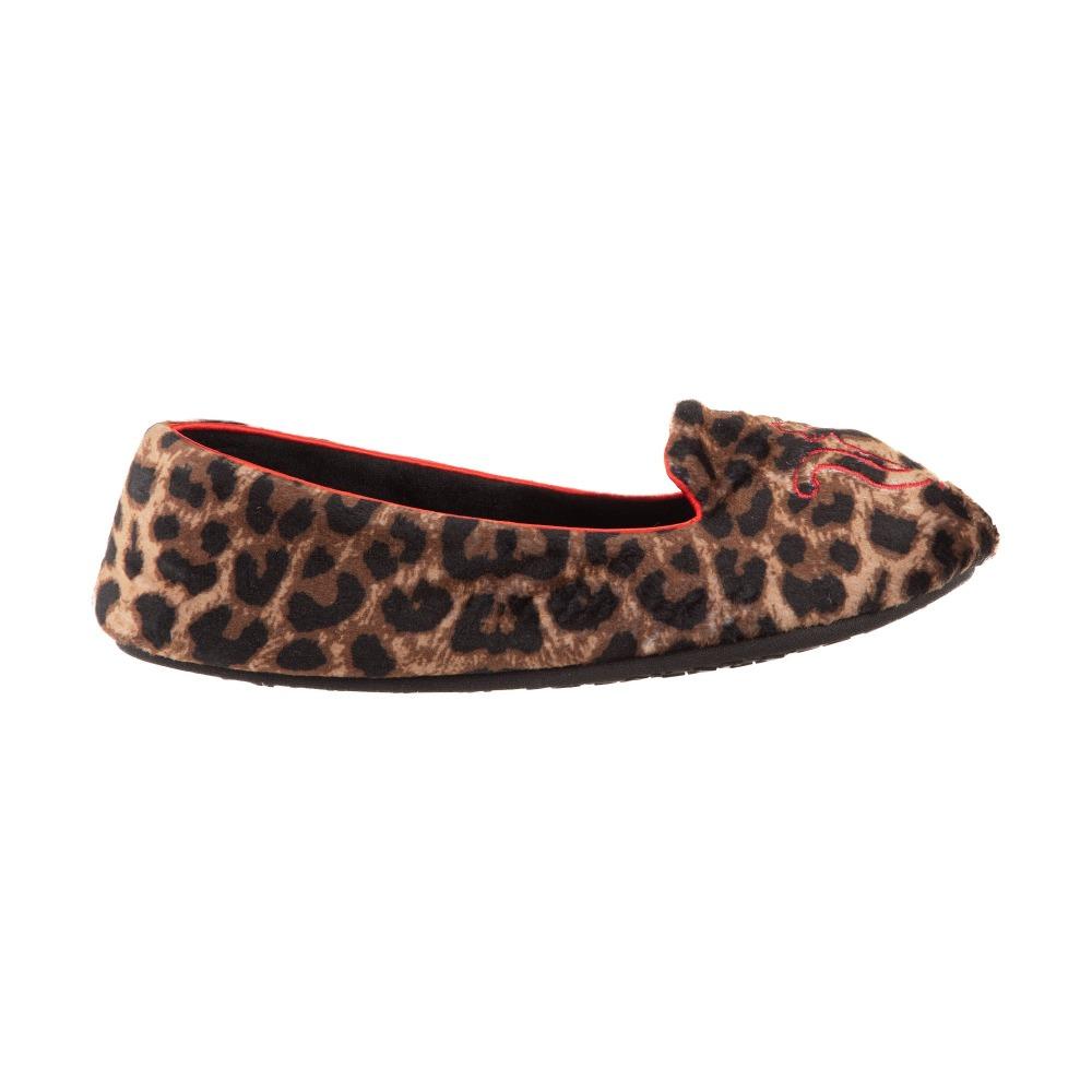 Women's Velour Conversational Smoking Slippers Cheetah Profile