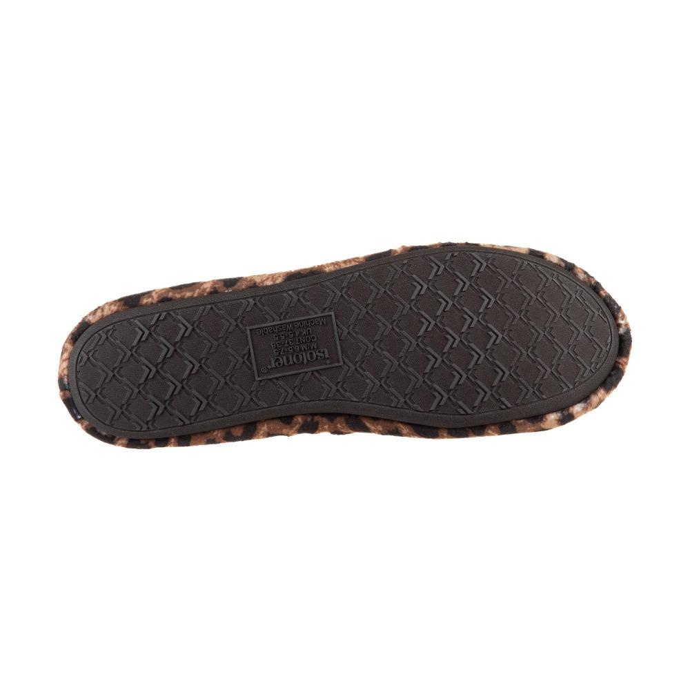 Women's Velour Conversational Smoking Slippers Cheetah Bottom Sole Tread