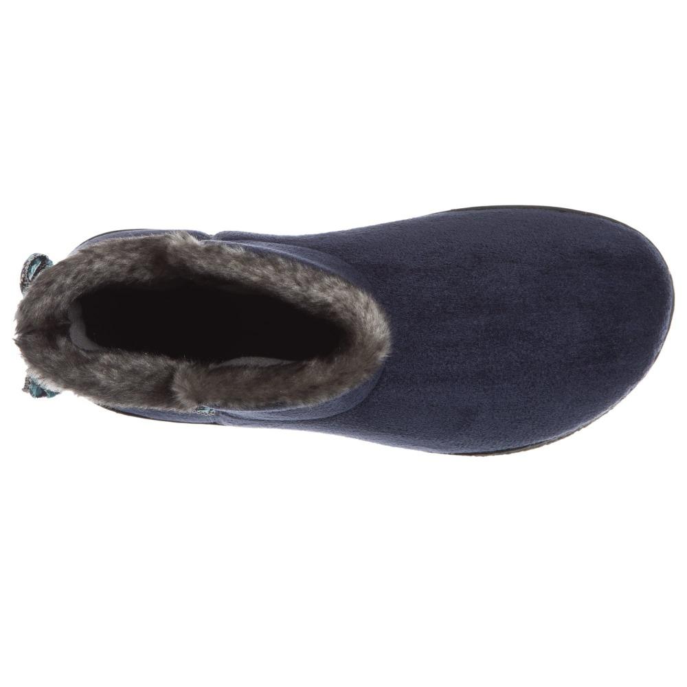 Women's Nora Microsuede Boot Slippers Navy Blue Inside Top View