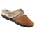 Women's Microsuede Basil Hoodback Slippers in Cognac Right Angled View