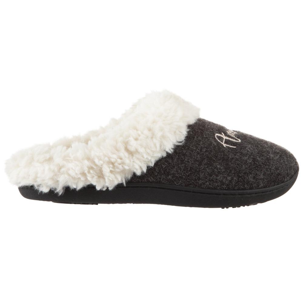 Women's Sweater Knit Novelty Clog Slippers Black Amour/Love Profile