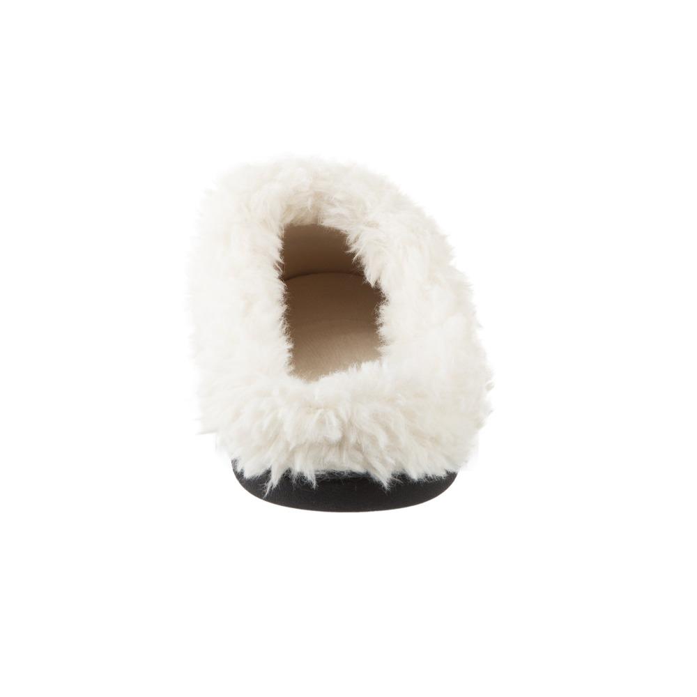 Women's Sweater Knit Novelty Clog Slippers Oatmeal Bonjour/Hello Back Sole