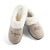 Women's Sweater Knit Novelty Clog Slippers Oatmeal Bonjour/Hello Pair