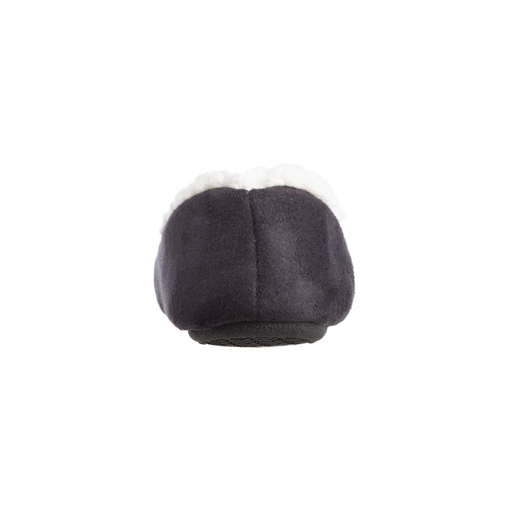 Women's Microsuede Alex Moccasin Slippers in Black Back Heel