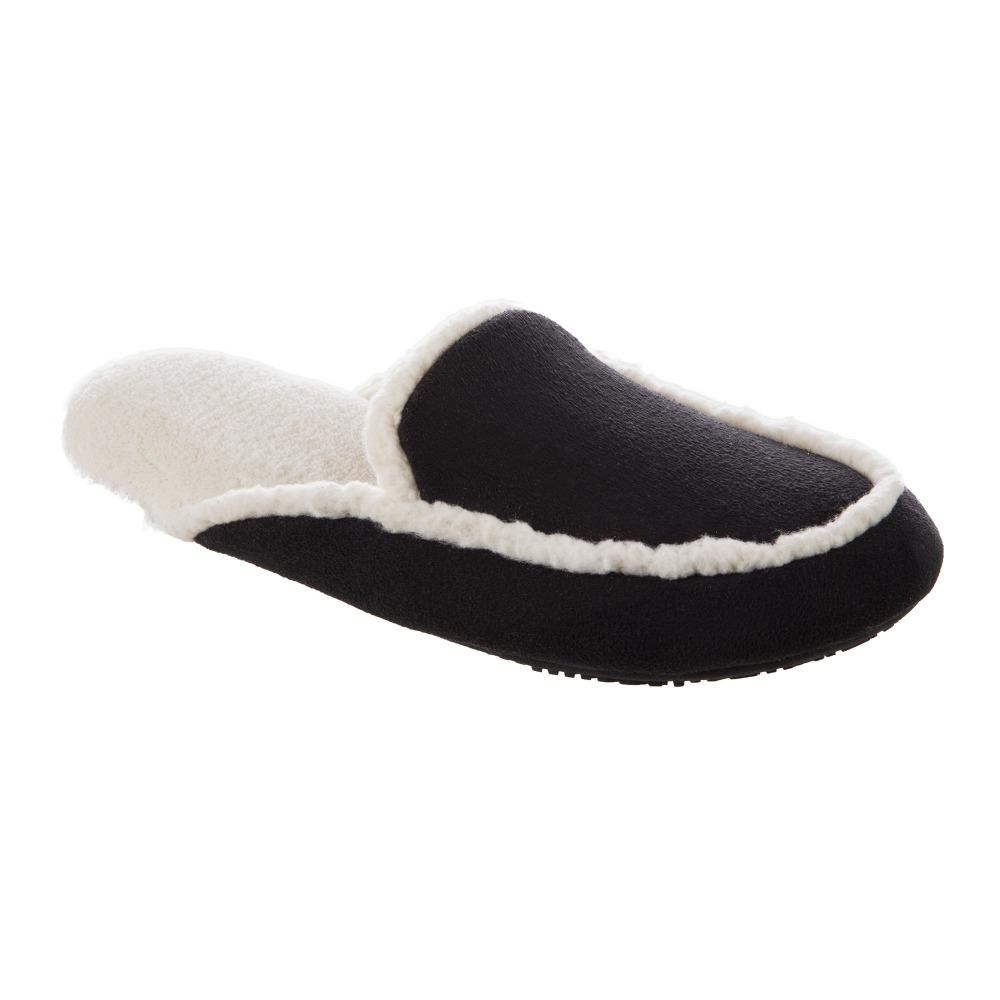 Women's Alex Microsuede Scuff Slippers in Black Right Angled View
