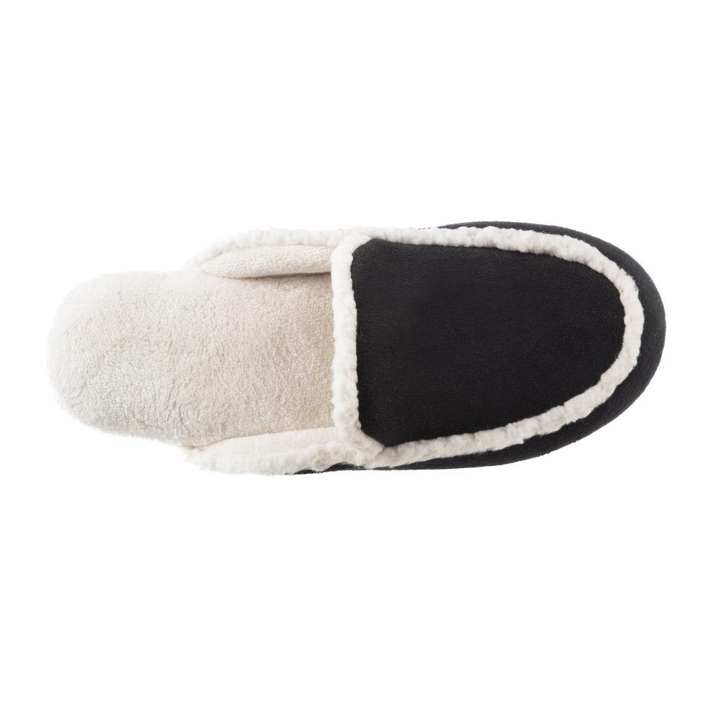 Women's Alex Microsuede Scuff Slippers in Black Inside Top View