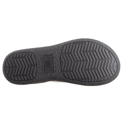 Women's Microsuede Alex Boot Slippers in Dark Chocolate Bottom Sole Tread