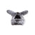 Women's Faux Fur Fey Novelty Hoodback Slippers in Black Bunny Ears Back Heel