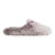 Women's Faux Fur Fey Novelty Hoodback Slippers in Dark Chocolate Bear Ears Profile