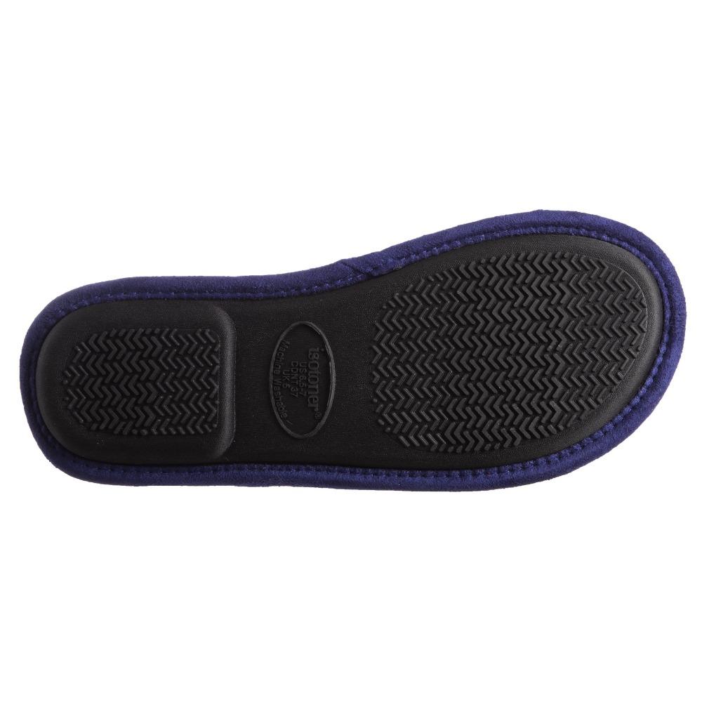 Women's Tweed Kaitlyn Scuff Slippers in Steele Blue Bottom Sole Tread