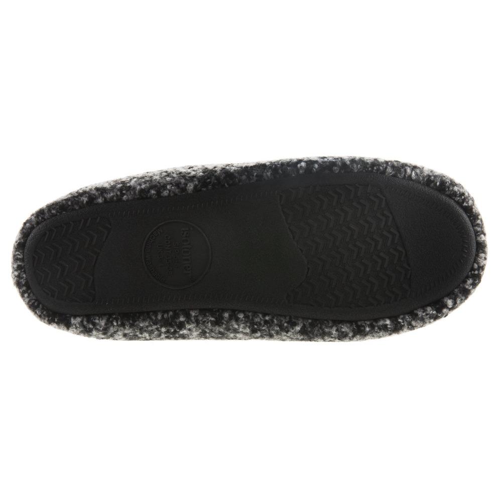 Women's Jessie Hoodback Slippers Dark Charcoal Heathered Bottom Sole Tread