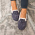 Women's Jessie Hoodback Slippers in Navy/Blue On Model
