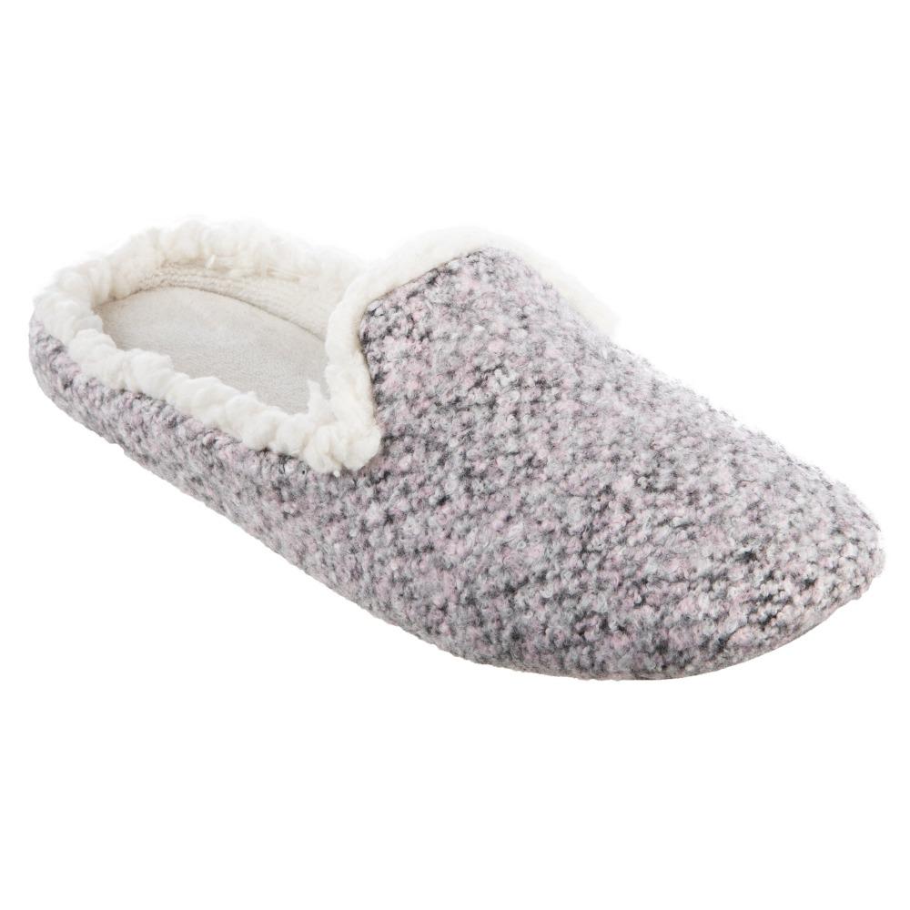 Women's Jessie Hoodback Slippers in Storm Grey Right Angled View