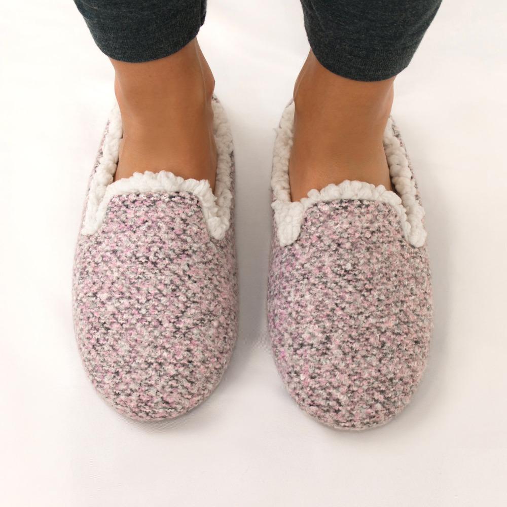 Women's Jessie Hoodback Slippers in Stormy Grey On Model