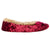 Women's Iridescent Velour Krista Ballerina Slippers in Chili Profile (Red)