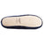 Women's Iridescent Velour Krista Ballerina Slippers in Navy Blue Bottom Tread View