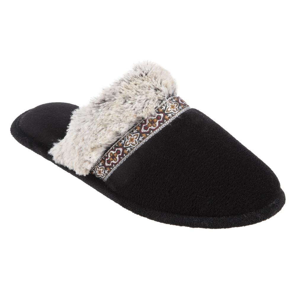 Women's Zulu Clog Slippers in Black Right Angled View
