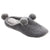 Women's Microterry Critter Hoodback Slippers in Ash Right Angled View