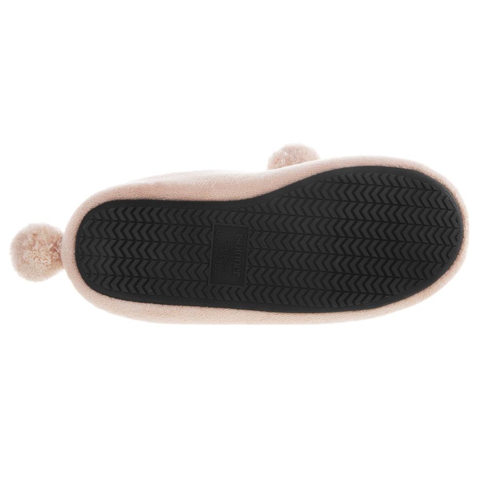 Women's Microterry Critter Hoodback Slippers in Evening Sands Bottom Sole Tread