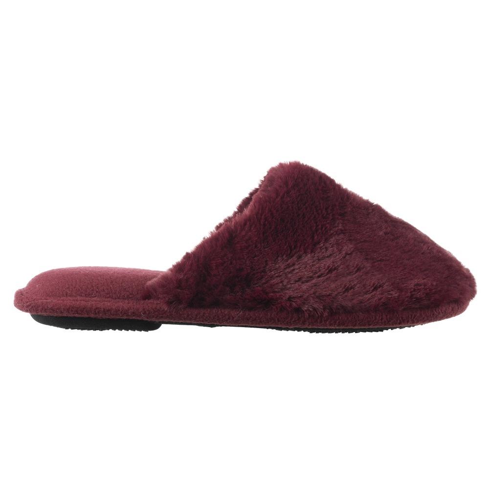 Women's Faux Fur Laurel Clog Slippers in Henna (Maroon) Profile