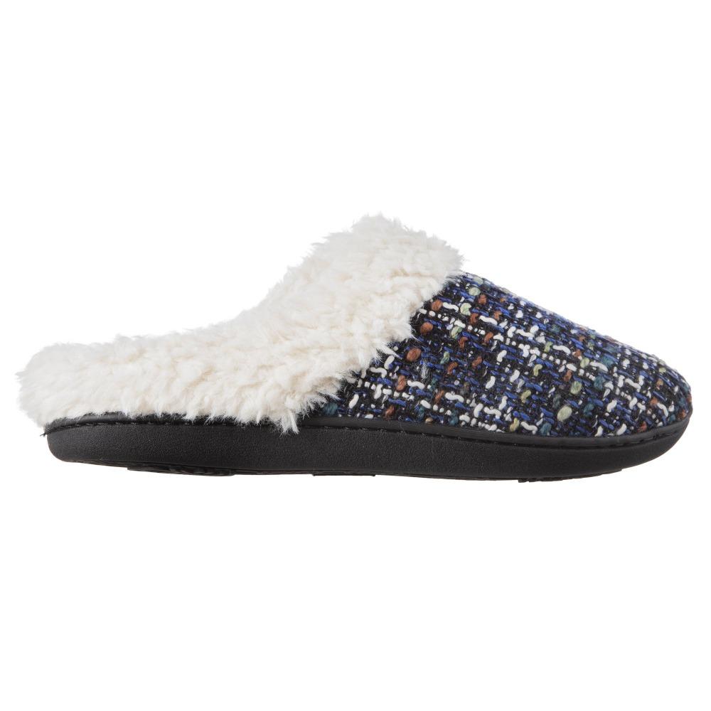 Women's Tweed Kaitlyn Hoodback Slippers in Steele Blue Profile