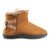 Women's Microsuede Addie Boot Slippers with Bow in Cognac Profile