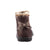 Women's Microsuede Addie Boot Slippers with Bow in Dark Chocolate Back Heel