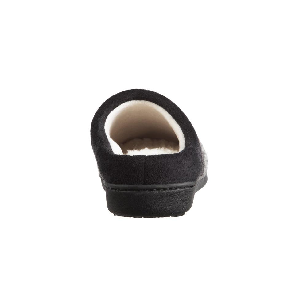 Women's Heathered Knit Jessie Hoodback Slippers Dark Charcoal Heathered Back Heel