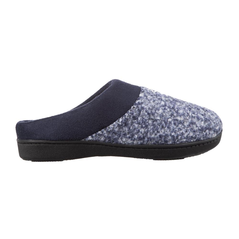 Women's Heathered Knit Jessie Hoodback Slippers Navy/Blue Profile