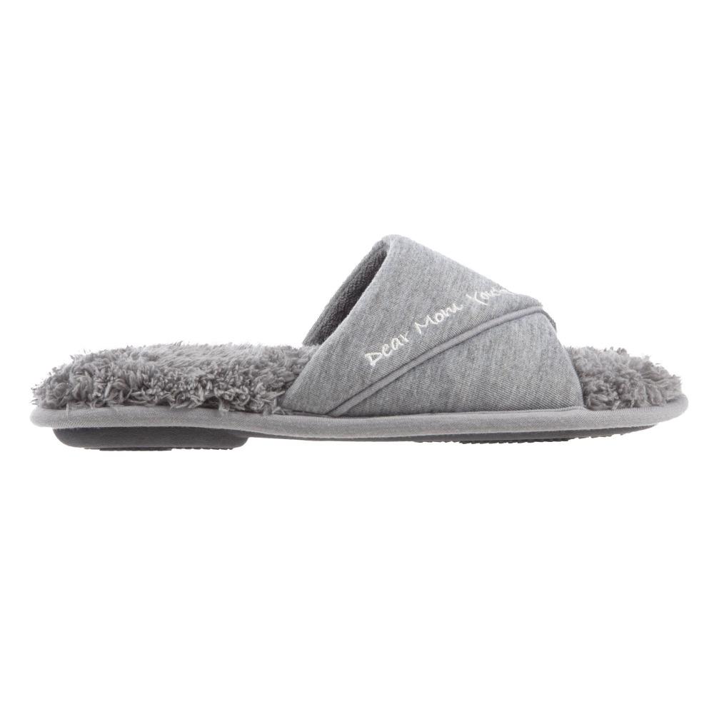 Women's Mother's Day Slide Slippers in Ash Grey Side Profile View