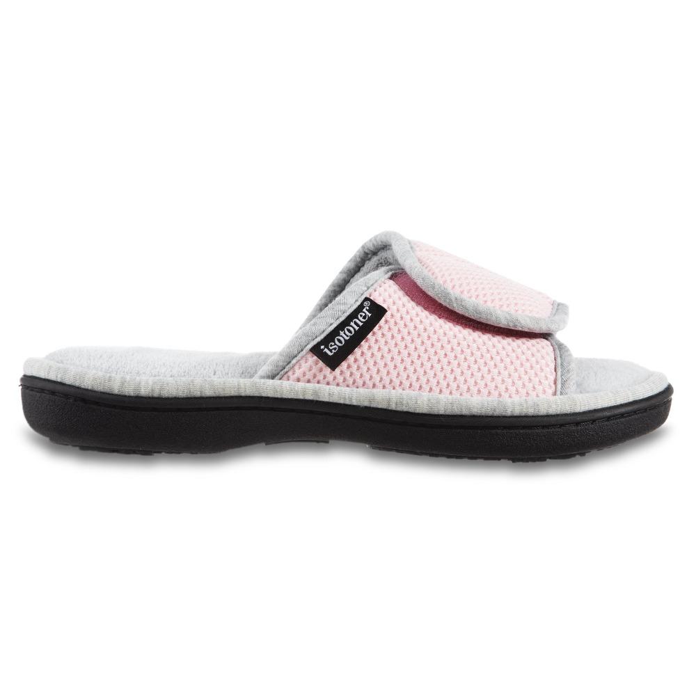 Women's Adjustable Slide Slippers in Peony Pink Profile