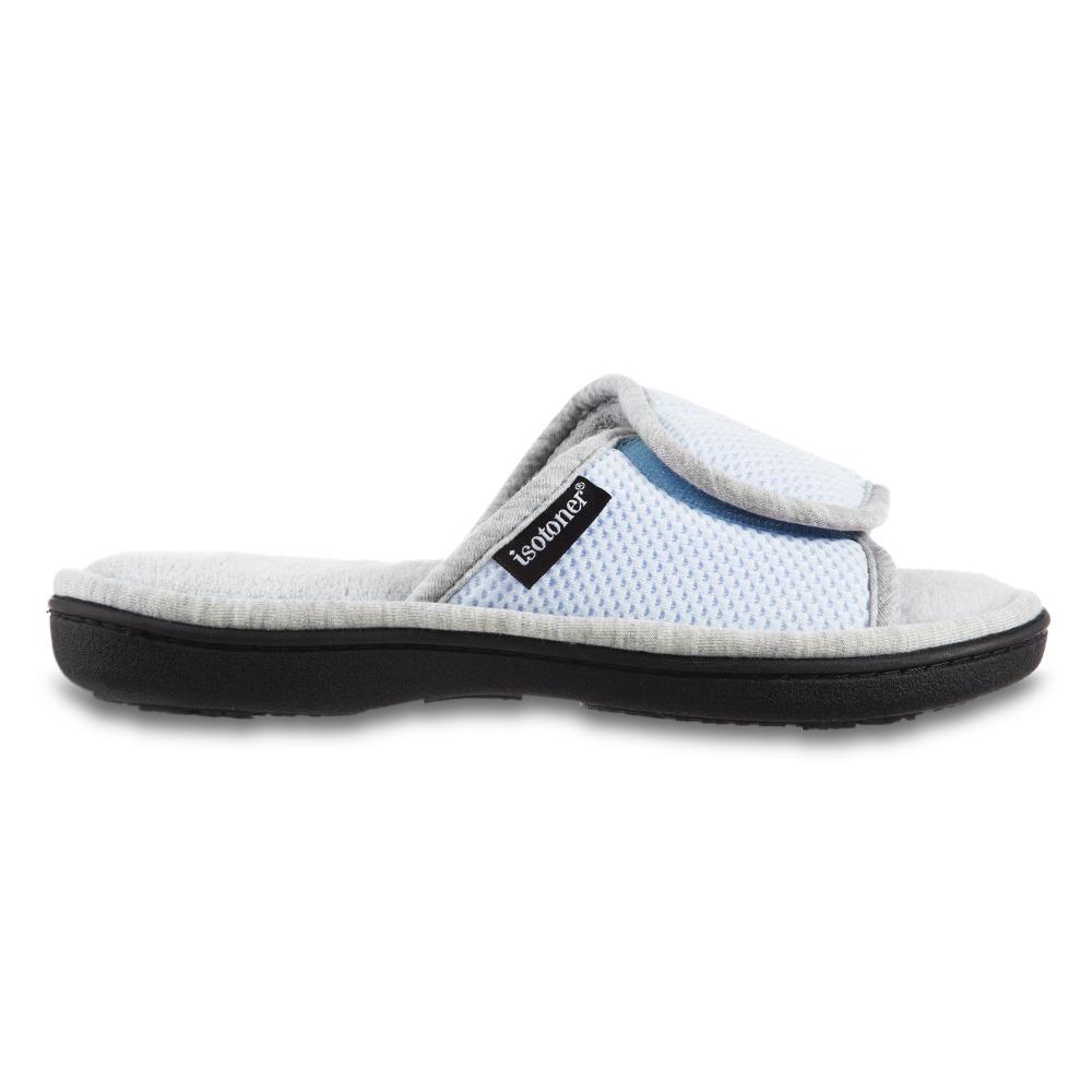 Women's Adjustable Slide Slippers in Pale Blue Profile