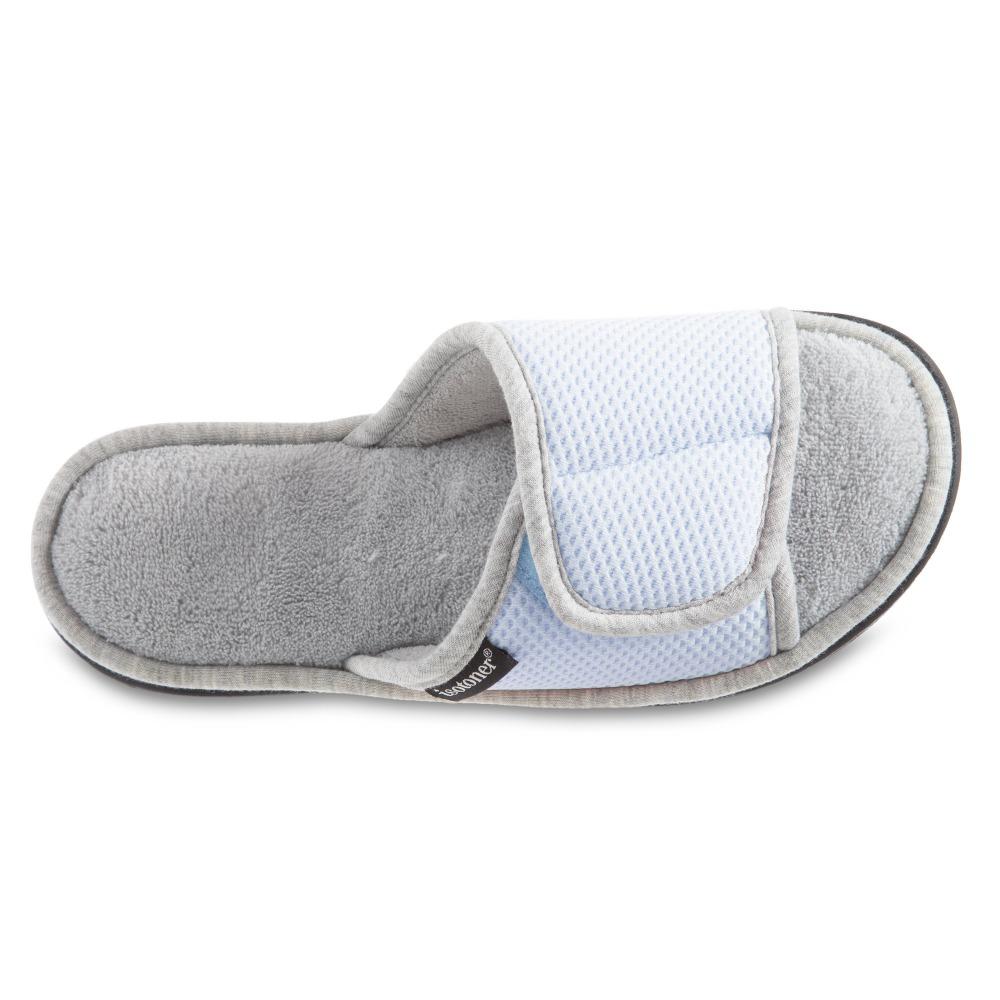 Women's Adjustable Slide Slippers in Pale Blue Inside Top View