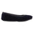Women's Memory Foam Velour Sabrine Ballerina Slippers in Navy Blue Profile