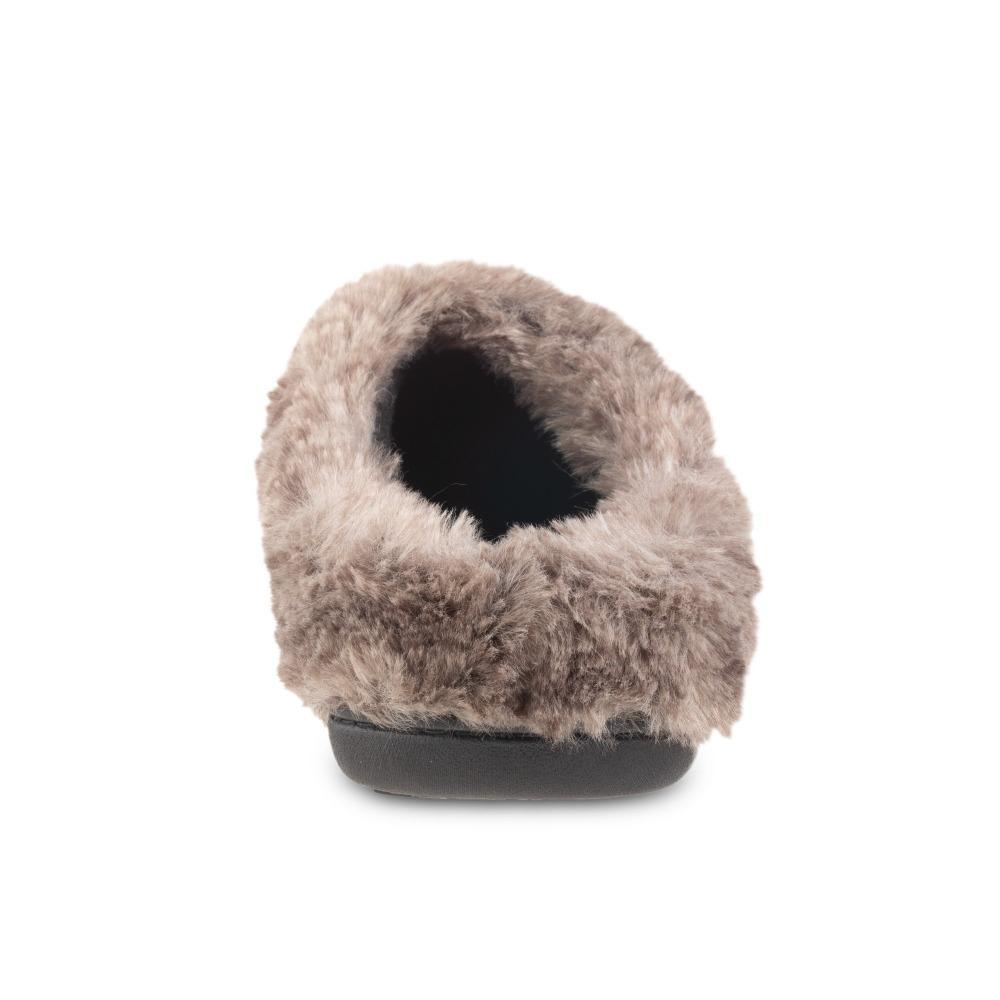 Women’s Velour Sabrine Hoodback Slippers in Black Back Heel